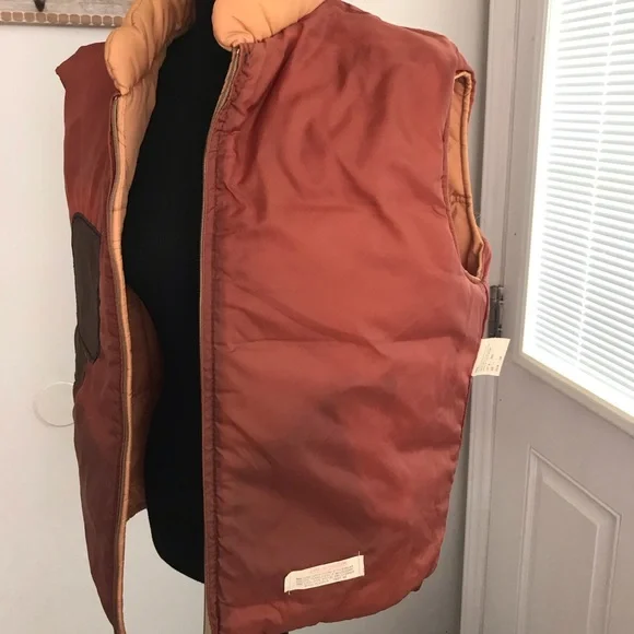 VTG Sear’s Puffer Vest With Embroidered Dog, Size L. - Picture 10 of 14